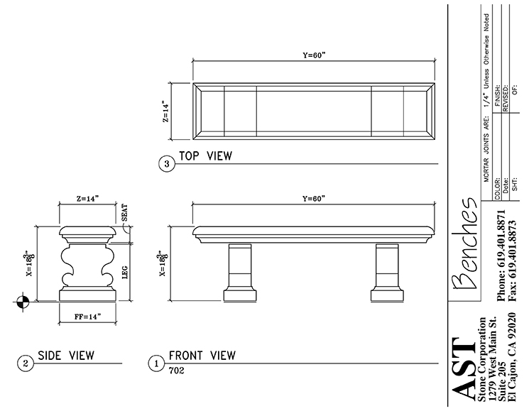 Benches - AST Stone Corp